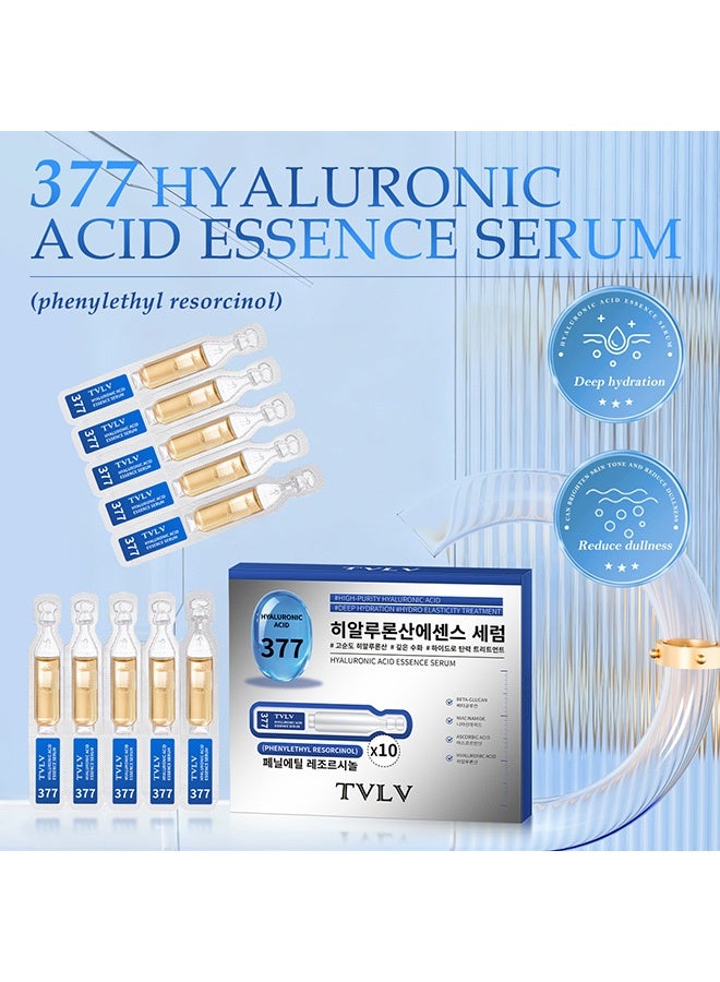 TVLV 377 Hyaluronic Acid Sodium Essence Liquid Deep Moisturizing, Reducing Dark Spots and Brightening - 10-Flask Essence Liquid - Image 2